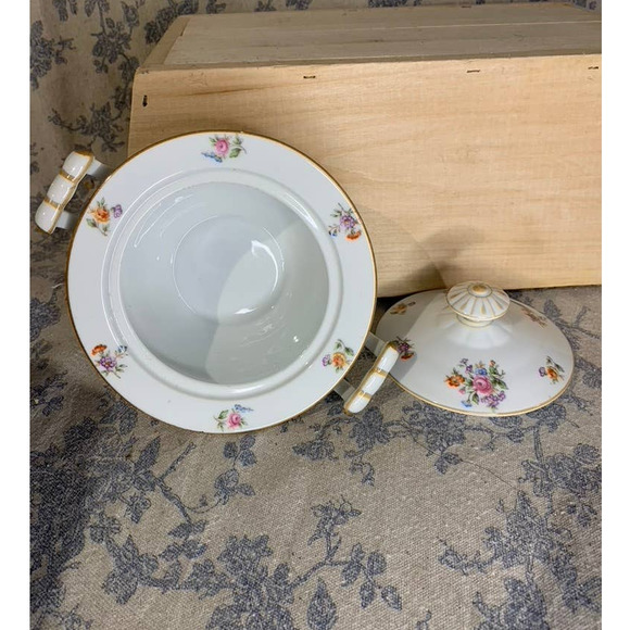 VTG RC Nippon Toki Kaisha Colorful Floral Sugar Bowl - Picture 6 of 7